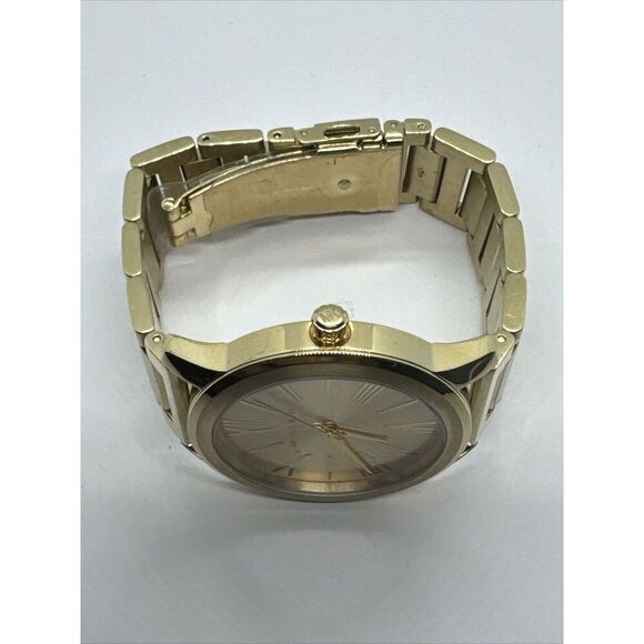 Michael Kors Hartman MK3490 Women\'s Gold Stainless Steel Analog Dial Watch JNA80